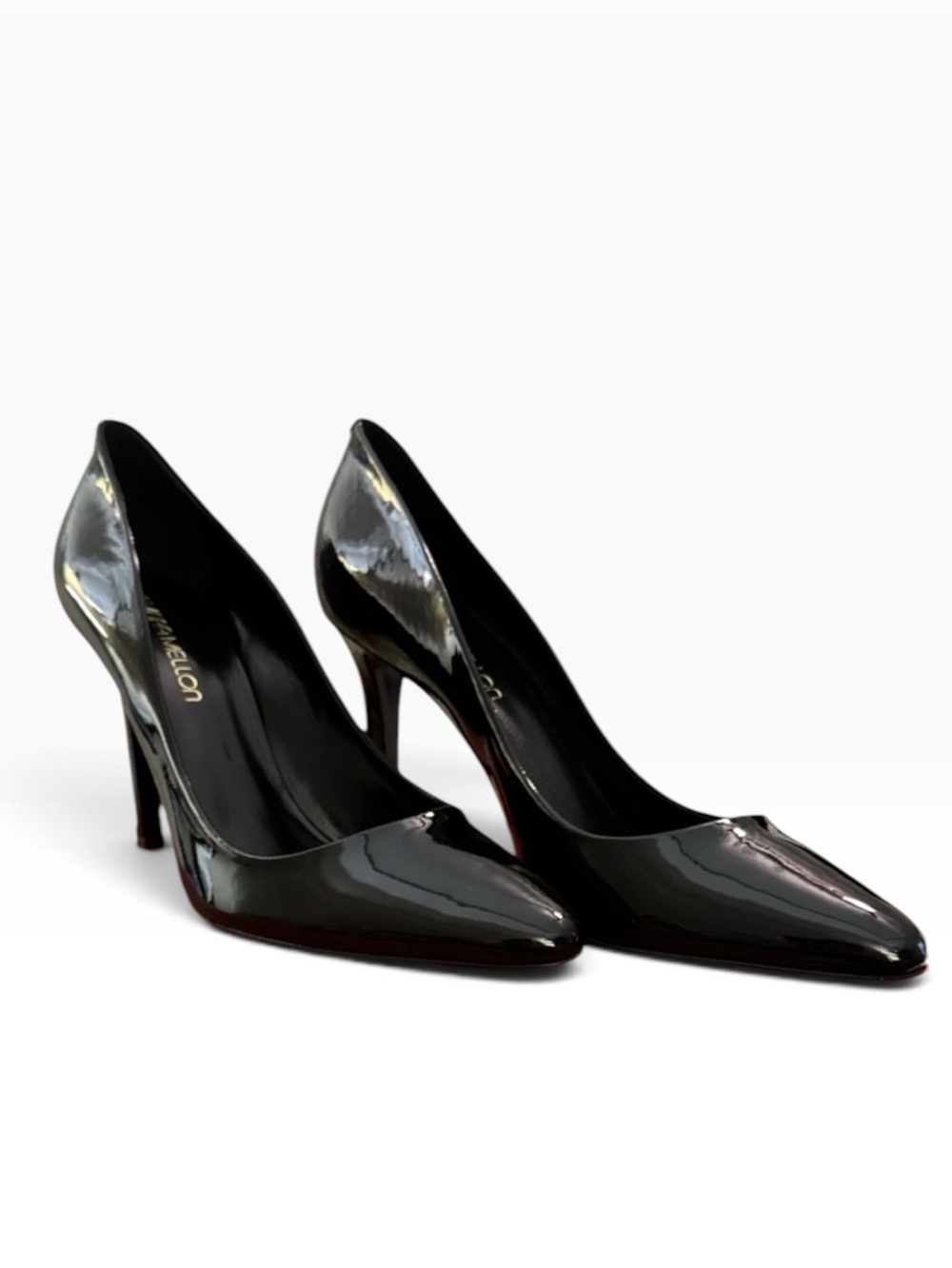 Tamara Mellon Heaven 70 Patent Leather Heels Almond Toe Made in Italy Size 39.5